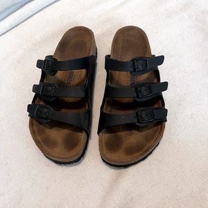 Birkenstock sandal black leather size 38